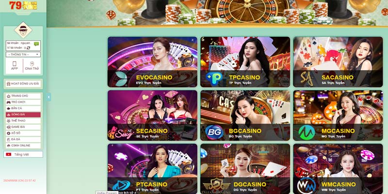 Baccarat 79King hợp tác với nhiều nhà phát hành game uy tín