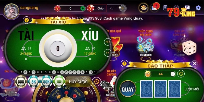 Tài xỉu thắng lớn tại Bbin Casino 79King